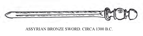 Assyrian Bronze Sword Circa 1300 B.C.